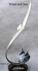 Granite Blue Patina - Scott Hanson Sculpture - Sculptor - "Wind and Sea" 