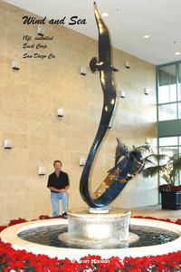  Scott Hanson Sculpture - Sculptor - "Wind and Sea" Bronze Sculpture 15 Feet Tall 