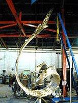 Bronze cast at the foundry - Scott Hanson Sculpture - Sculptor - "Wind and Sea" Bronze Sculpture 15 Feet Tall 