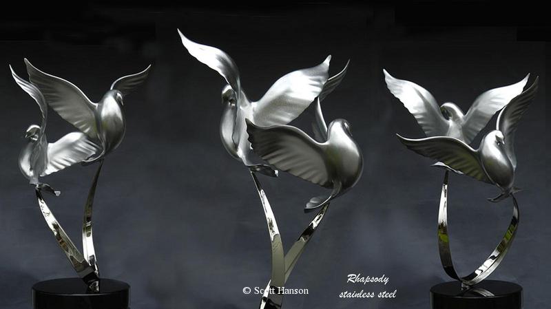 Rhapsody sculpture "Rhapsody" - Sea Birds Sculpture by Scott Hanson - "Rhapsody" - Sea Birds by Scott Hanson" 