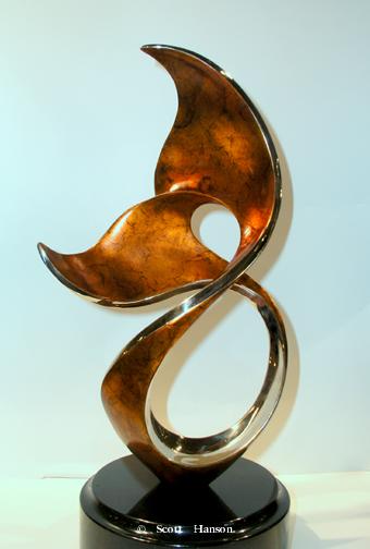 "Winter Song" - Pele's Fire Patina -Winters Song "Winters Song" - Humpback Whale Sculpture by Scott Hanson - "Winters Song" - Humpback Whale by Scott Hanson 