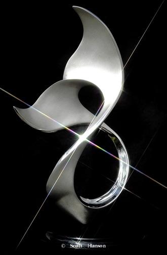 "Winters Song" - Stainless steel - Winters Song "Winters Song" - Humpback Whale Sculpture by Scott Hanson - "Winters Song" - Humpback Whale by Scott Hanson 